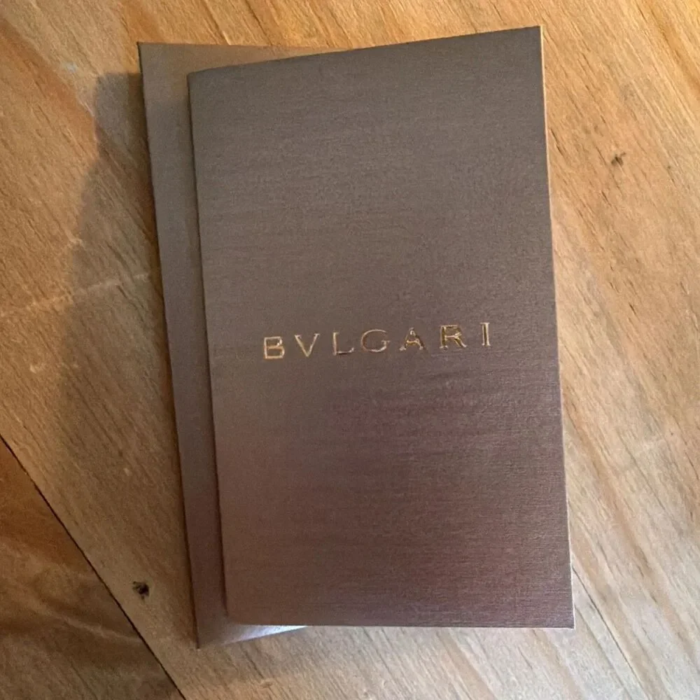 Bvlgari International Certificate Of Authenticity – Blank Empty Open Papers